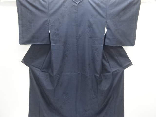 JAPANESE KIMONO / DORO OSHIMA TSUMUGI / UNUSED / WOVEN  IVY LEAVES